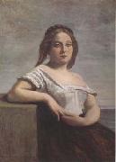 Jean Baptiste Camille  Corot La blonde Gasconne (mk11) oil on canvas
